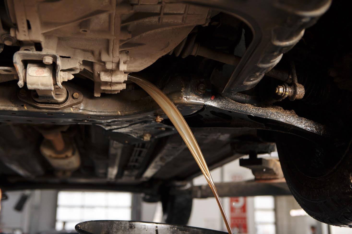 Fluid flush in an automatic transmission vehicle.